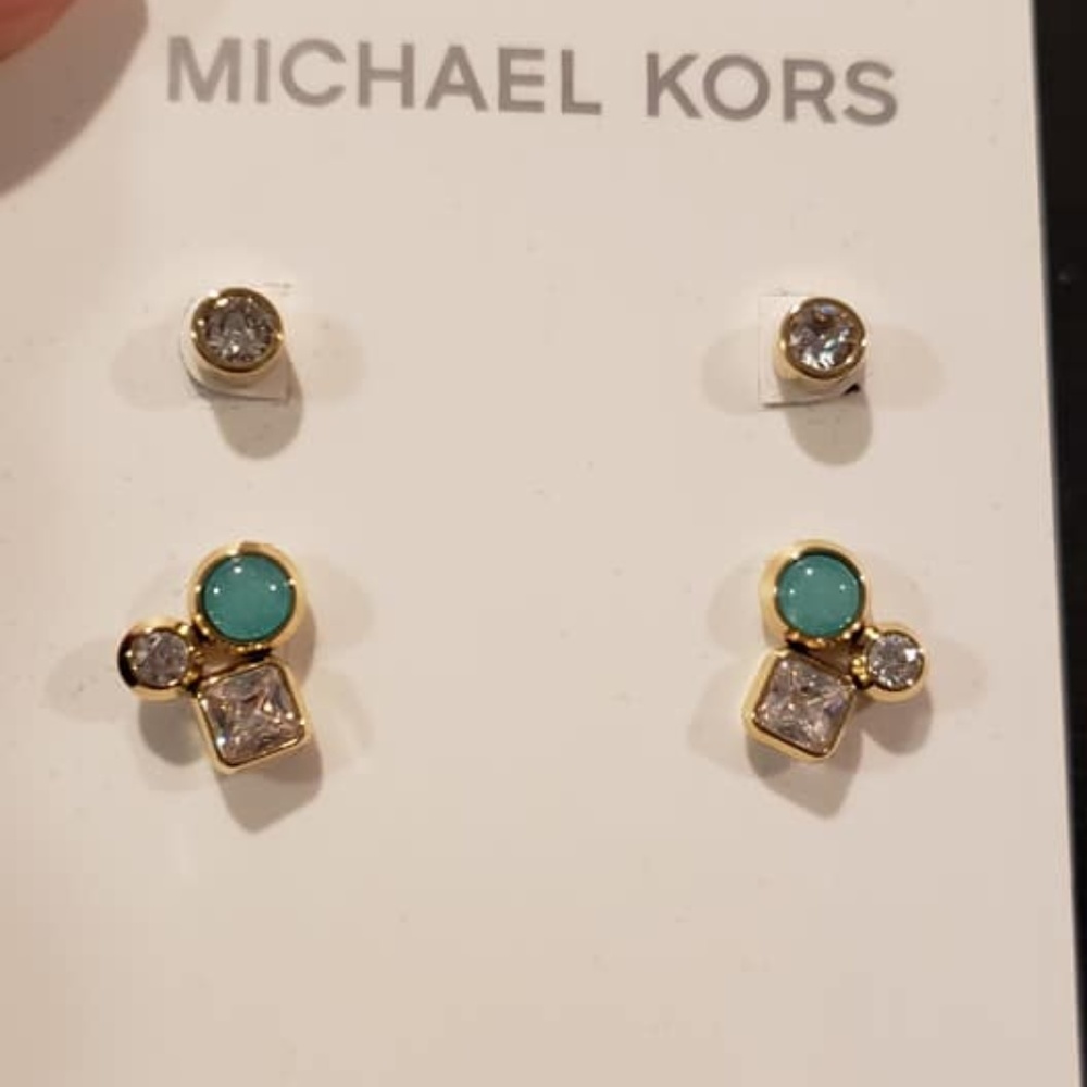 Michael Kors Gold Toned Earring Set - Picture 2 of 4